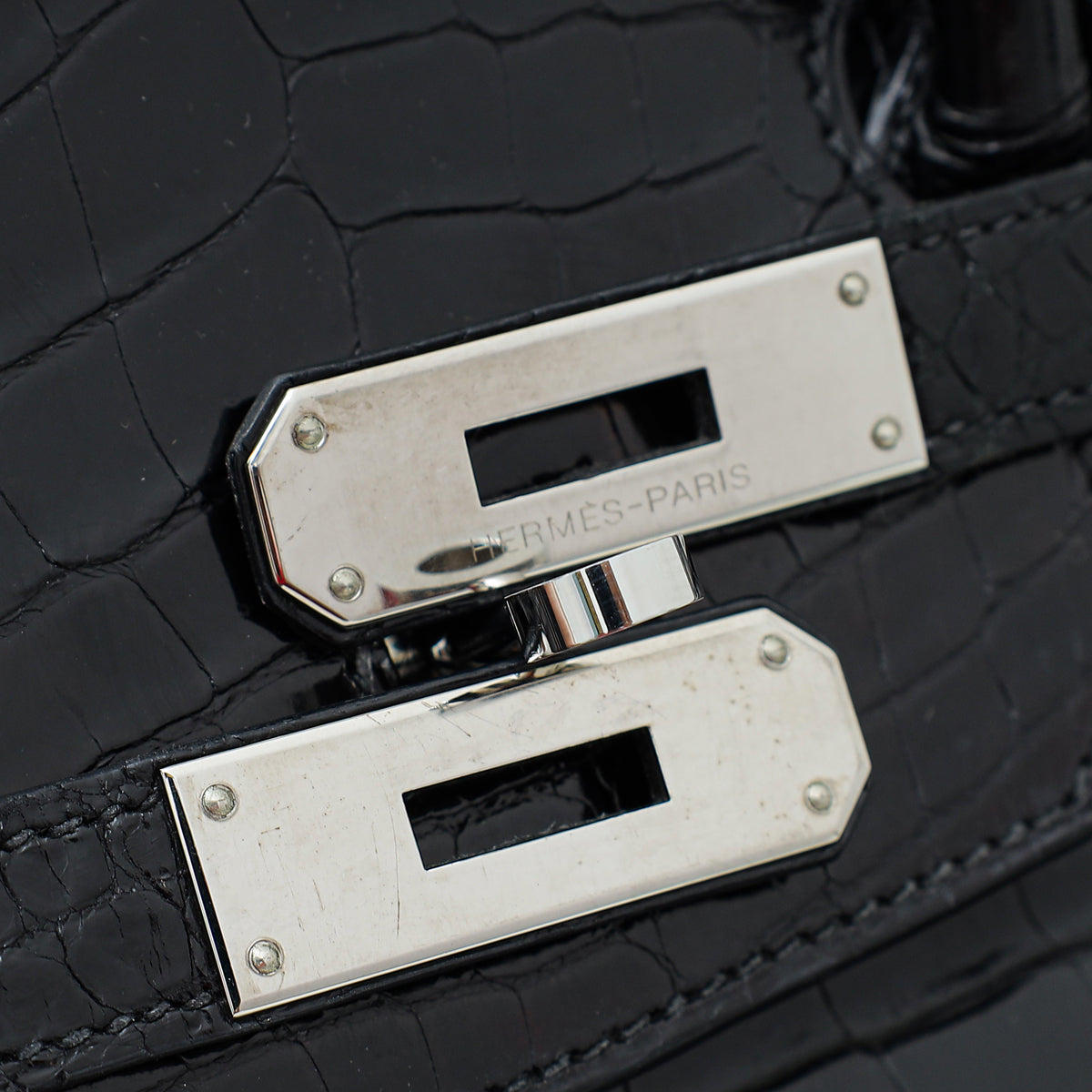HMS Noir Crocodile Porosus Birkin 35 Bag