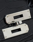 HMS Noir Crocodile Porosus Birkin 35 Bag