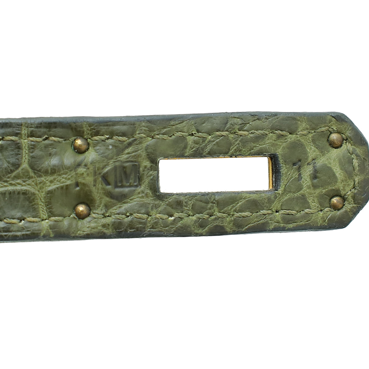 HMS Vert Veronese Matte Crocodile Porosus Birkin 35 Bag