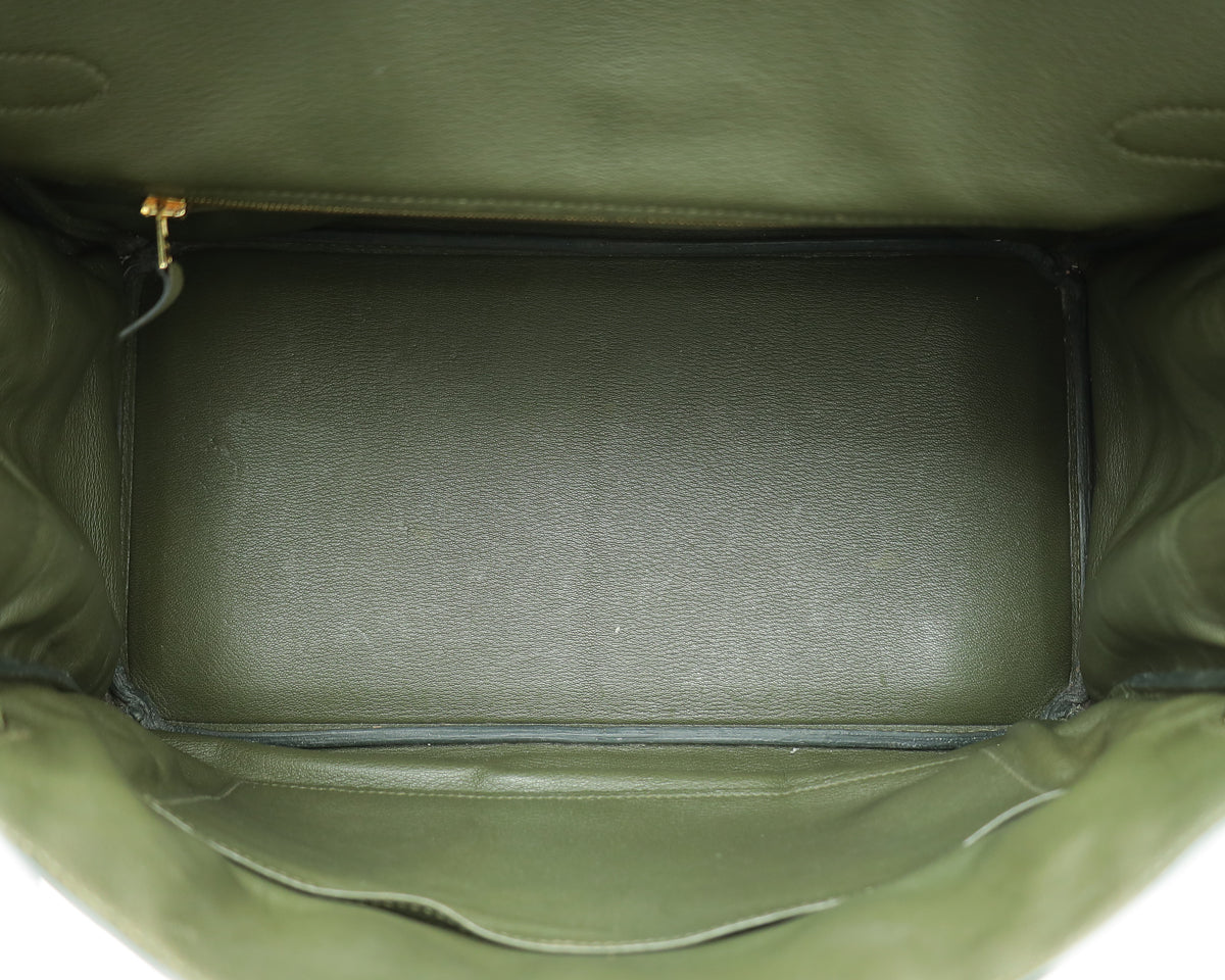 HMS Vert Veronese Matte Crocodile Porosus Birkin 35 Bag