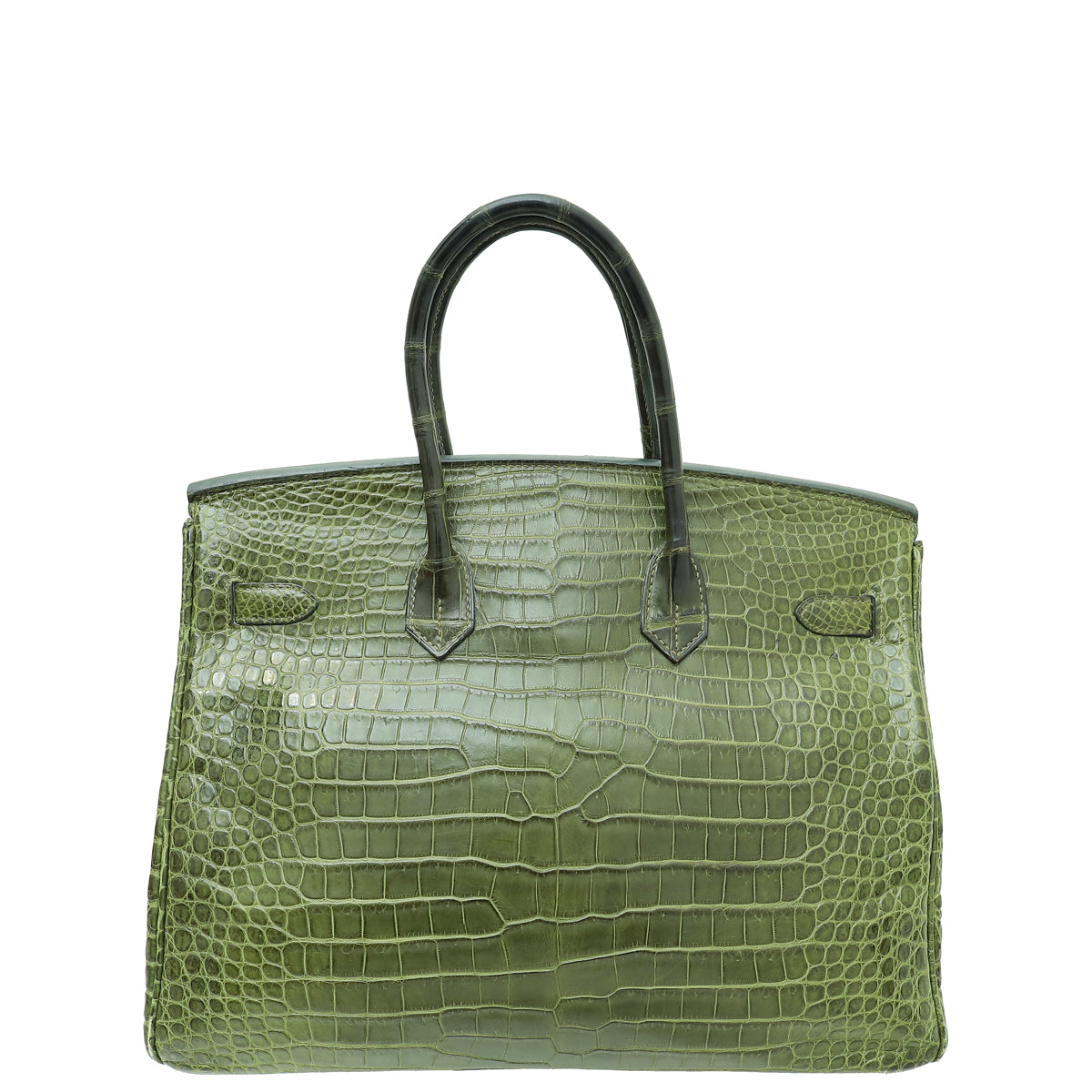 HMS Vert Veronese Matte Crocodile Porosus Birkin 35 Bag