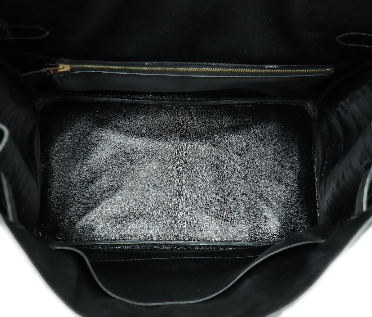 HMS Noir Shiny Crocodile Porosus Birkin 35 Bag
