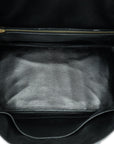 HMS Noir Shiny Crocodile Porosus Birkin 35 Bag
