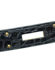 HMS Noir Crocodile Porosus Birkin 35 Bag