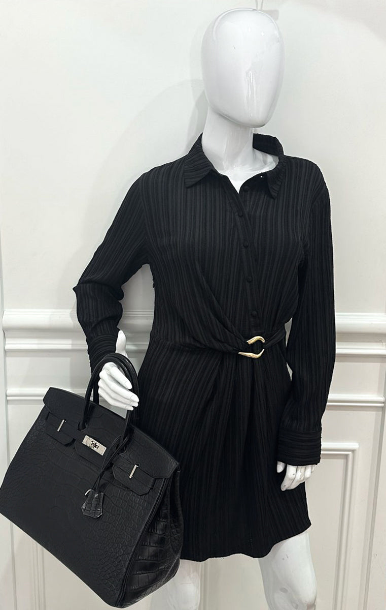 HMS Noir Alligator Birkin 35 Bag