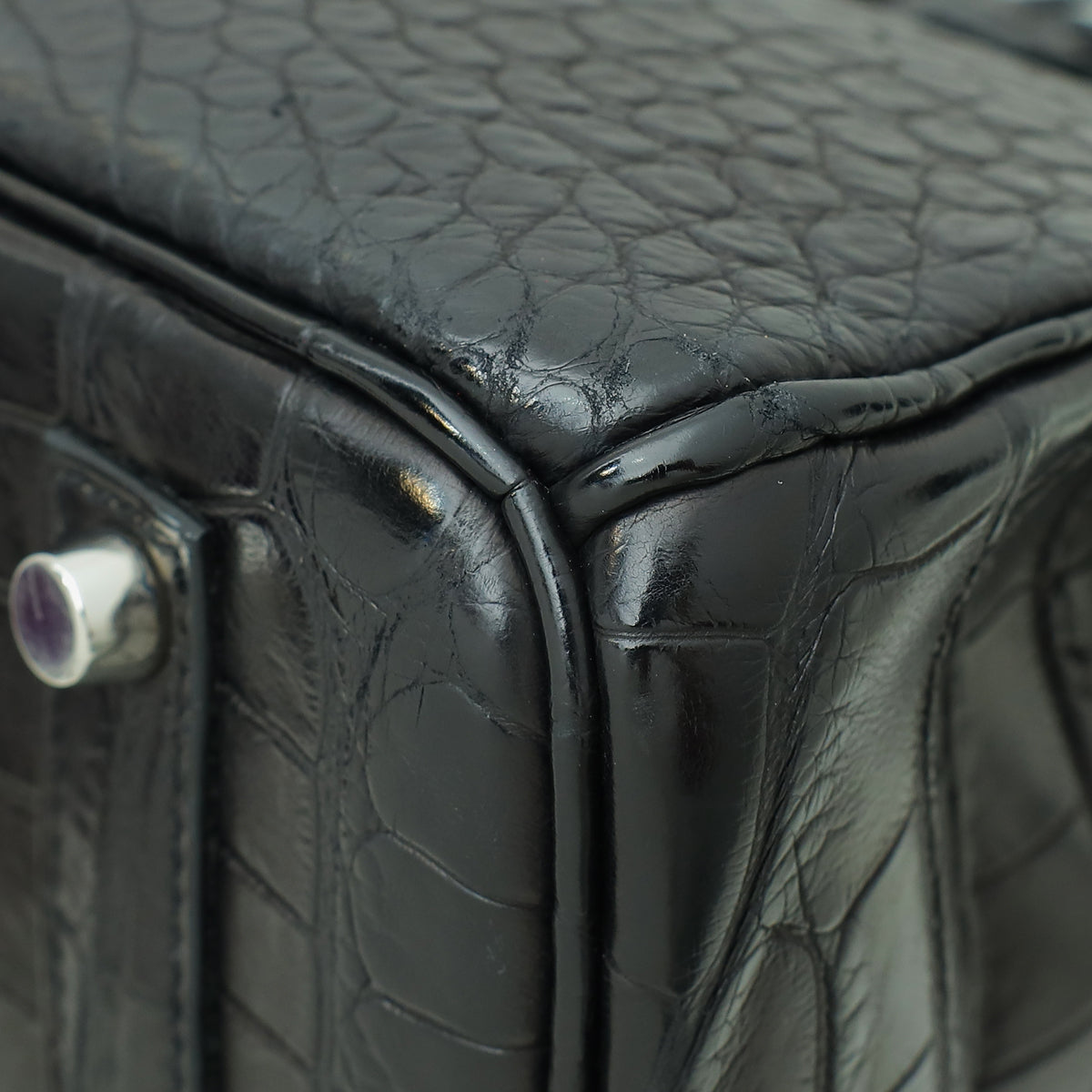 HMS Noir Alligator Birkin 35 Bag
