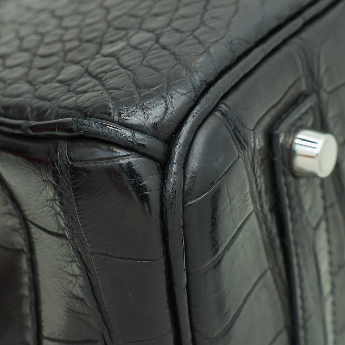 HMS Noir Alligator Birkin 35 Bag