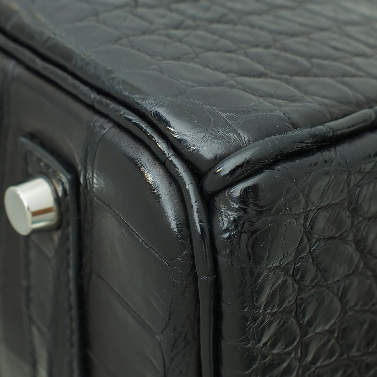 HMS Noir Alligator Birkin 35 Bag