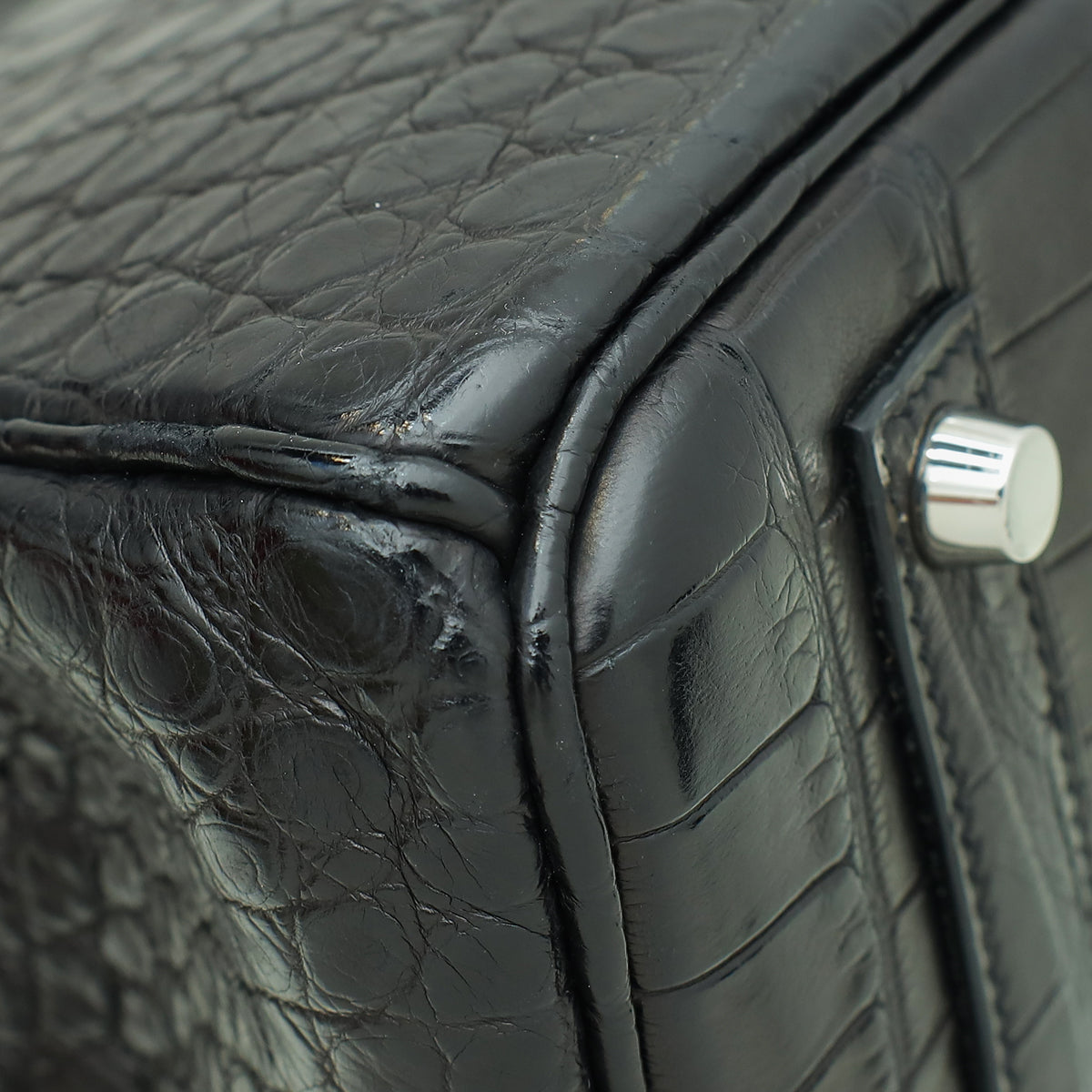 HMS Noir Alligator Birkin 35 Bag