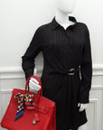 HMS Rouge Casaque Birkin 35 Bag W/ Twilly