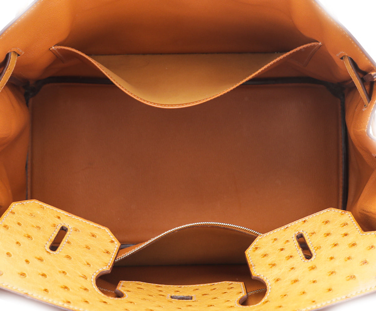HMS Tabac Camel Ostrich Birkin 35 Bag