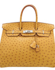 HMS Tabac Camel Ostrich Birkin 35 Bag