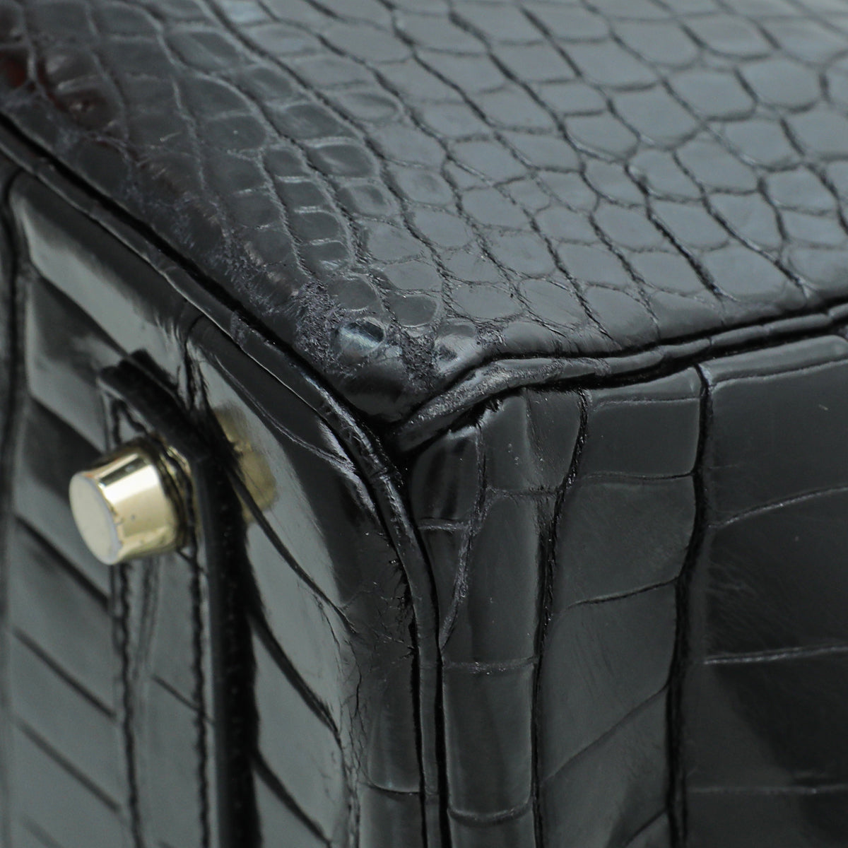 HMS Noir Crocodile Porosus Birkin 35 Bag