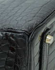 HMS Noir Crocodile Porosus Birkin 35 Bag