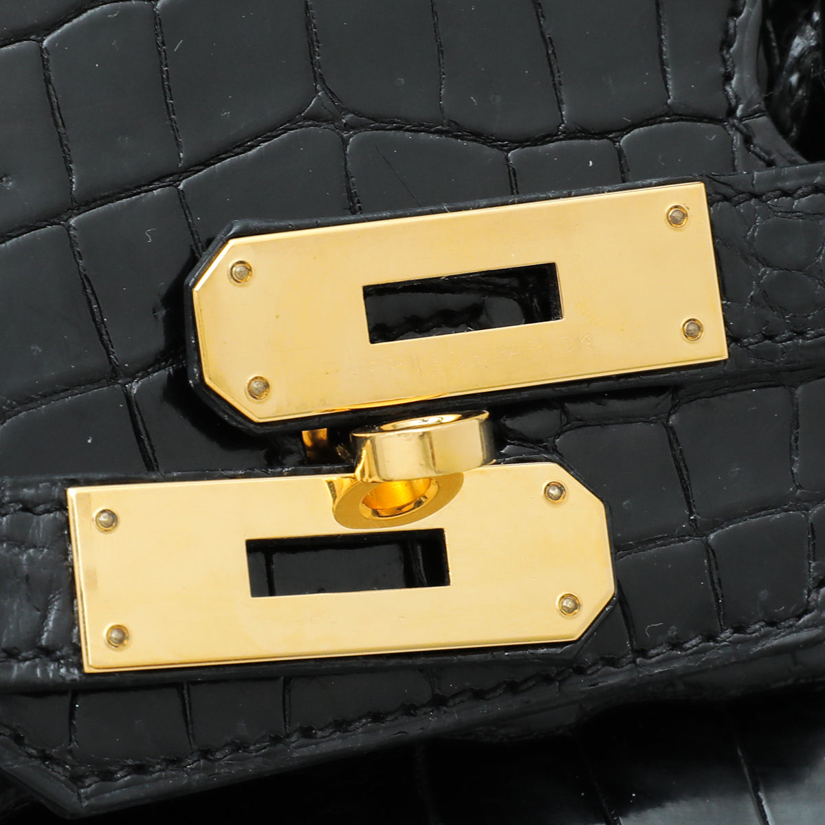 HMS Noir Crocodile Porosus Birkin 35 Bag