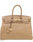 HMS Tabac Camel Birkin 35 Bag
