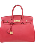 HMS Rouge Vif Birkin 35 Bag