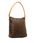 Brown LV Monogram Looping GM Shoulder Bag