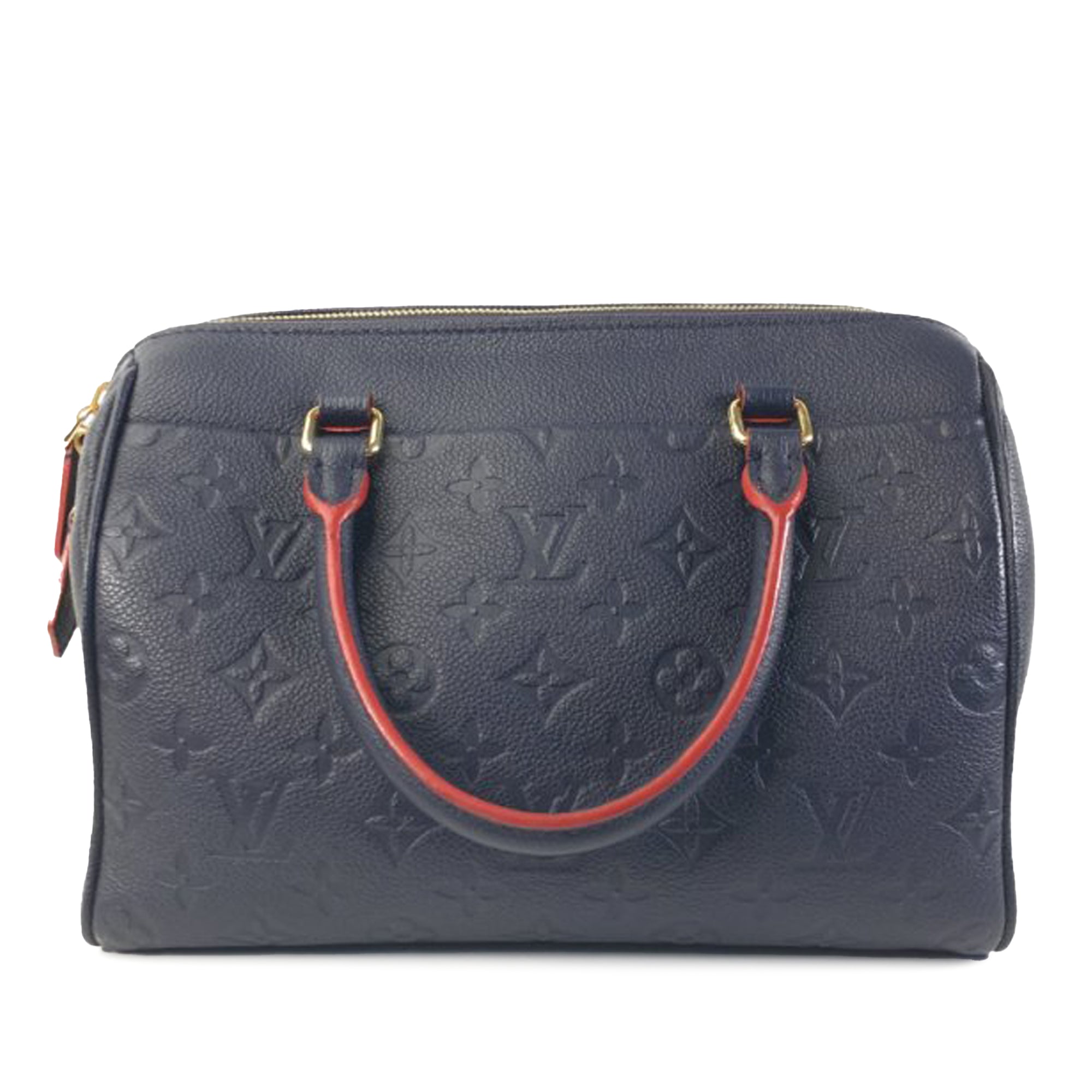 Blue LV Monogram Empreinte Speedy Bandouliere 25 Satchel