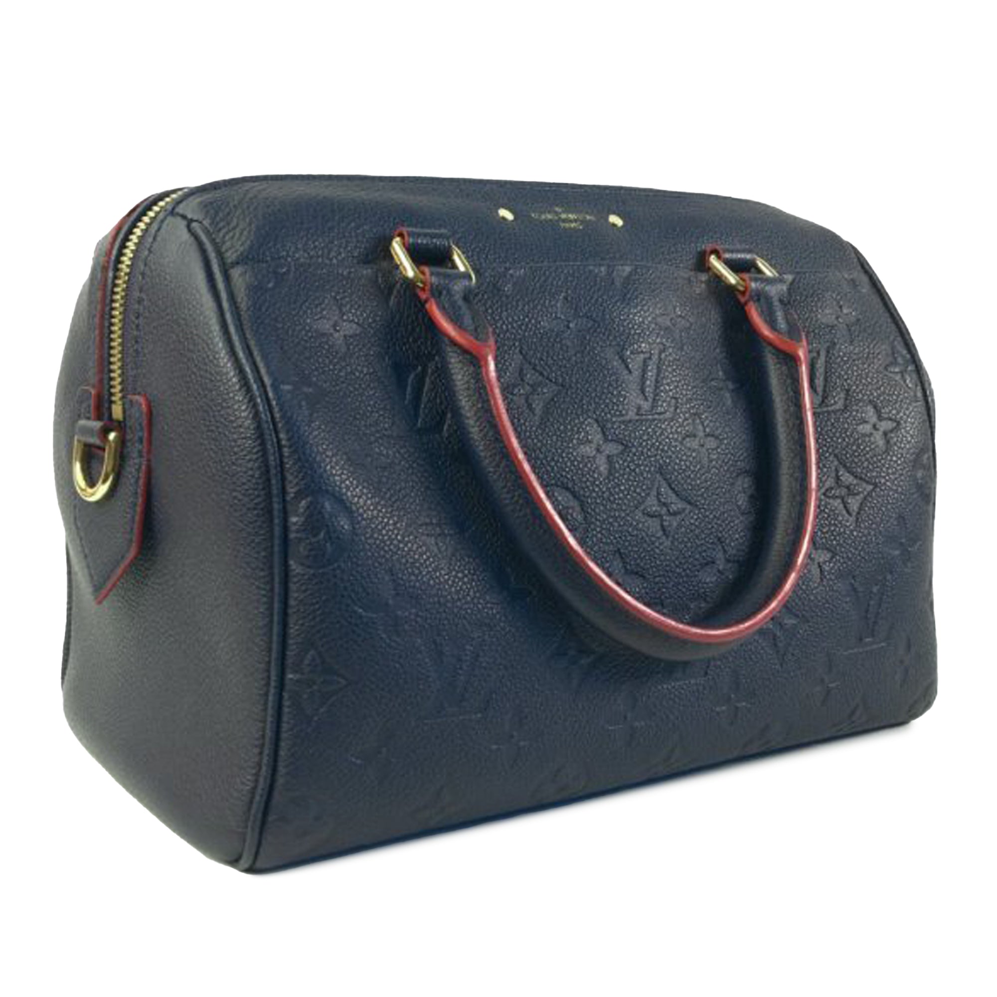 Blue LV Monogram Empreinte Speedy Bandouliere 25 Satchel