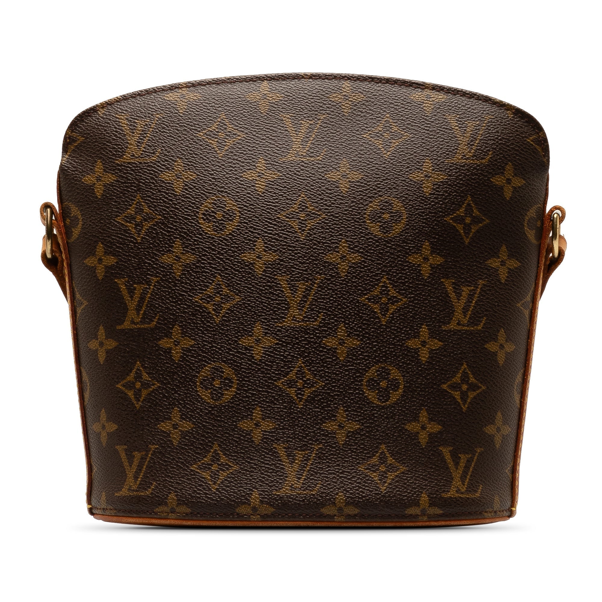 Brown LV Monogram Drouot Crossbody Bag