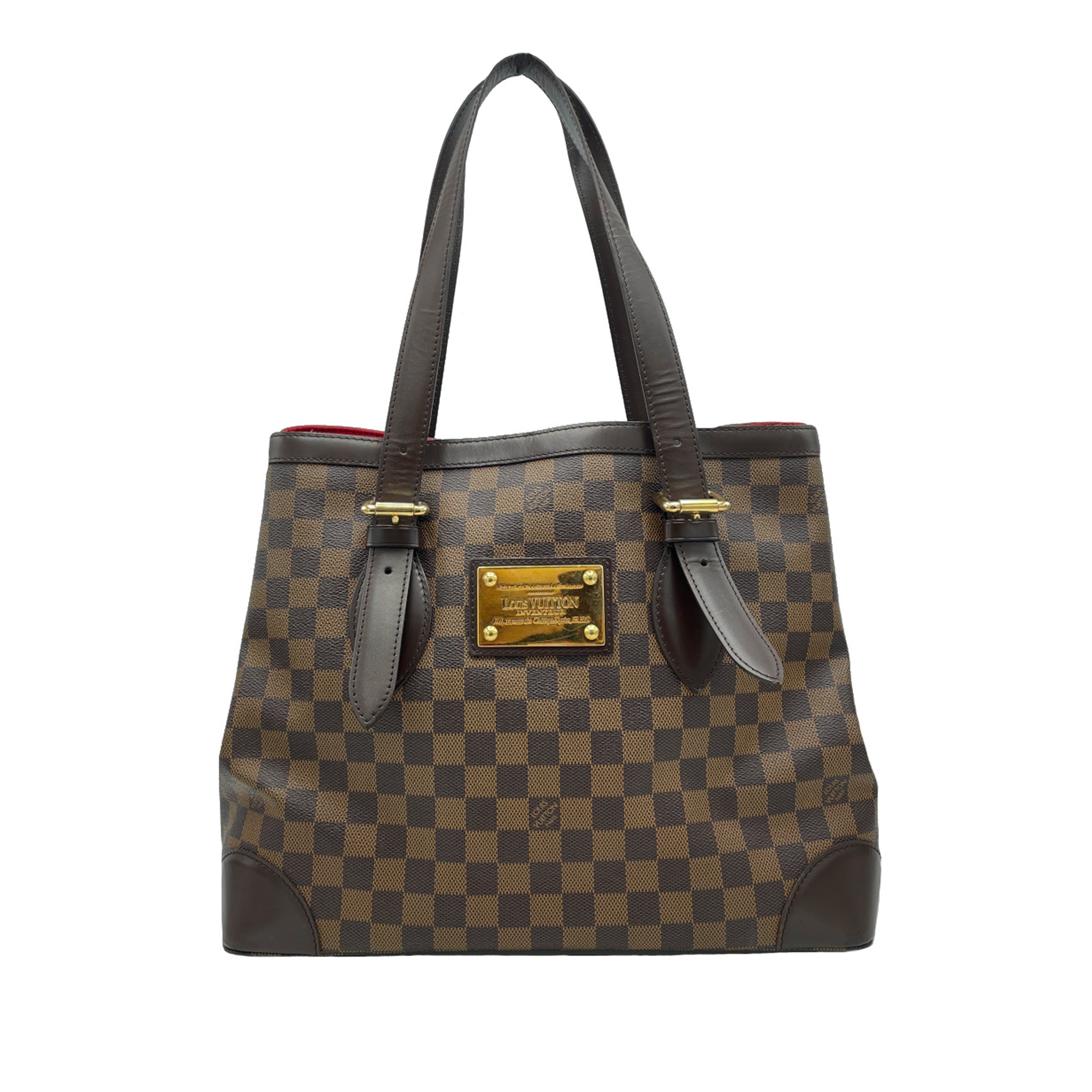 Brown LV Damier Ebene Hampstead MM Tote Bag