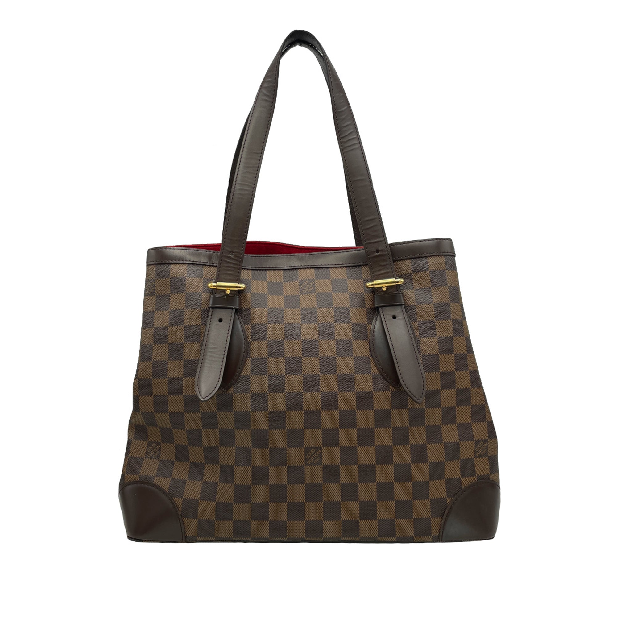 Brown LV Damier Ebene Hampstead MM Tote Bag
