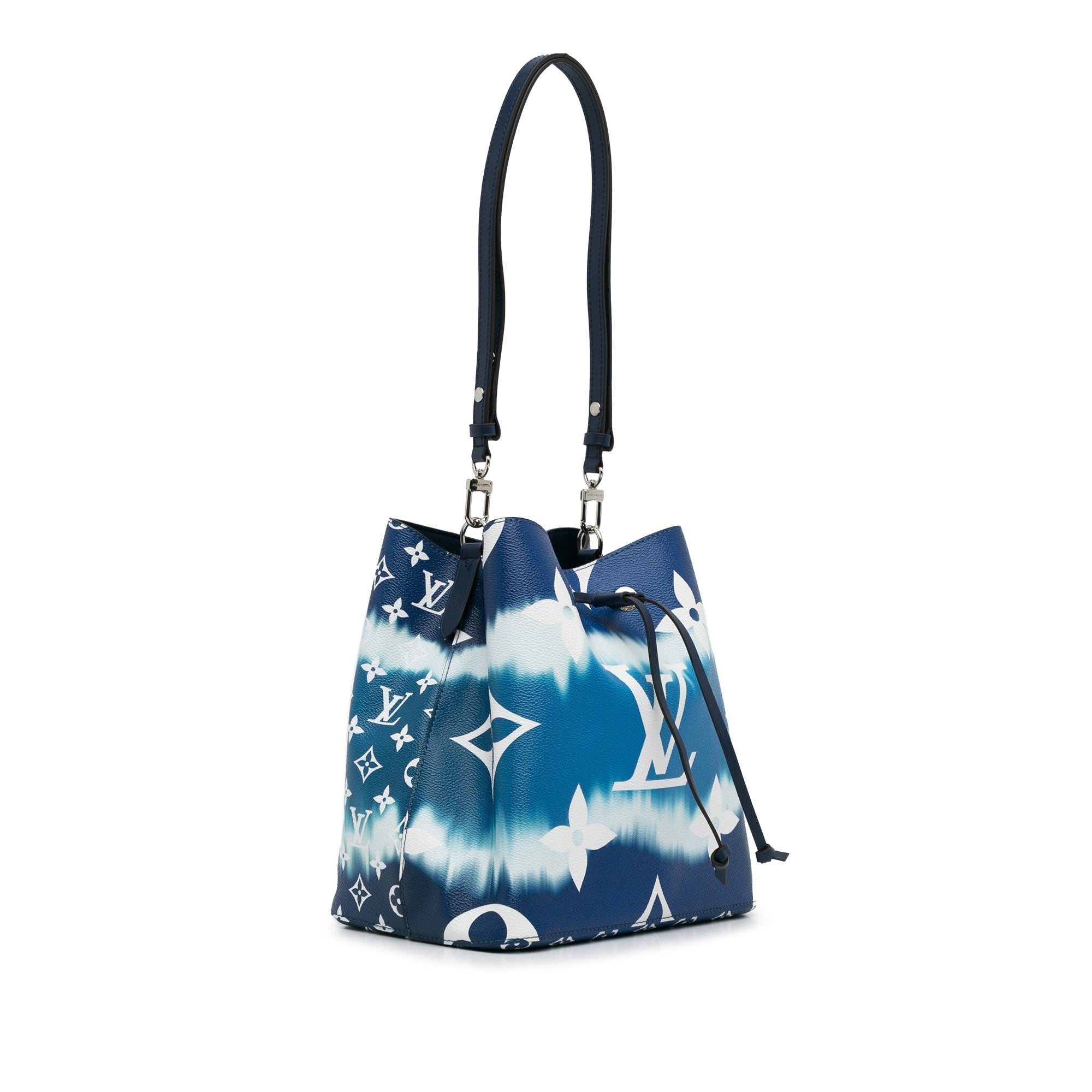Blue LV Monogram Escale NeoNoe MM Bucket Bag