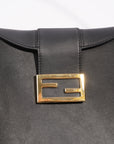 FNDI Croissant Bag Black / Brown Leather