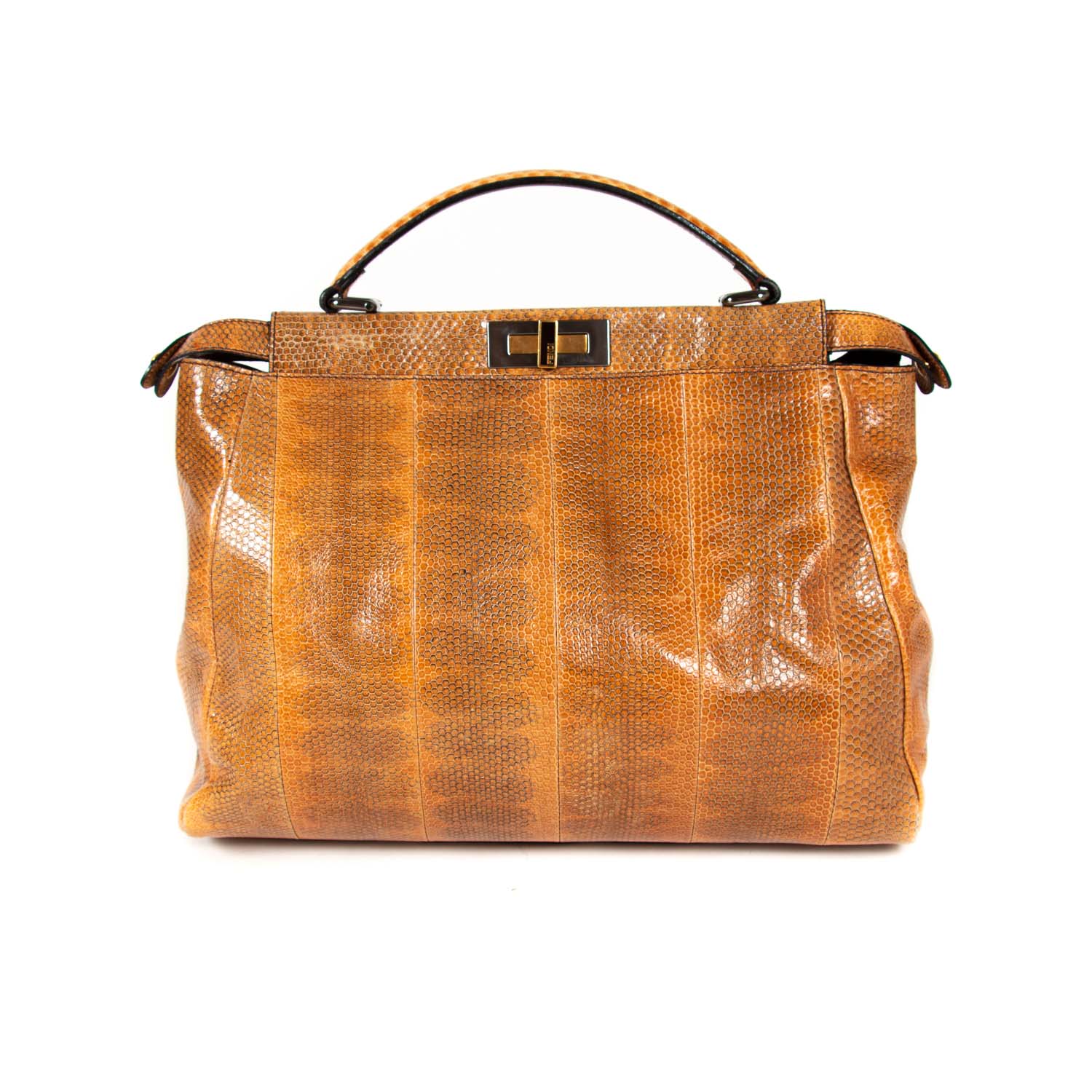FNDI Large Python Peekaboo Bag