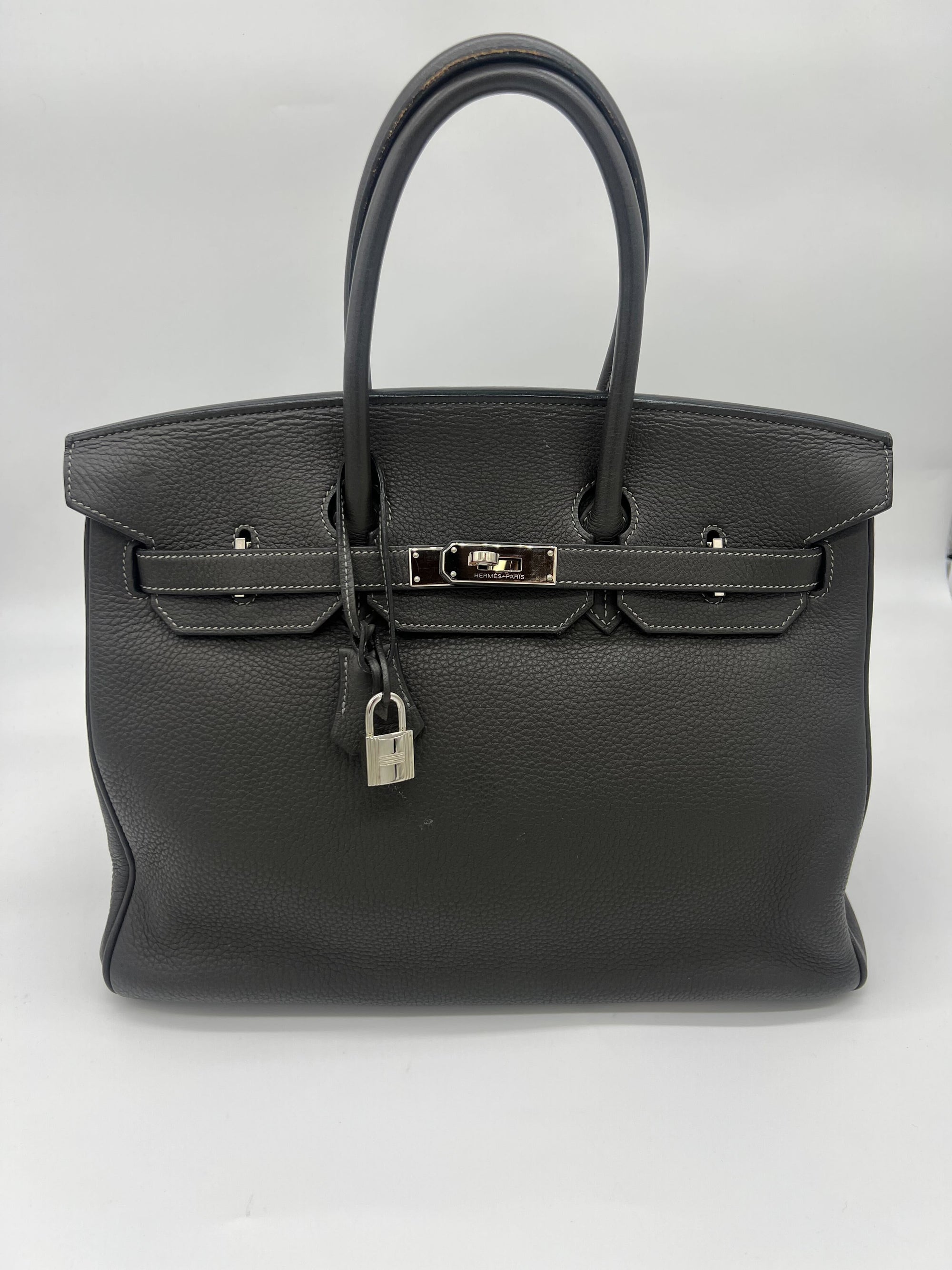 HMS Birkin 35 Togo Graphite Palladium Hardware