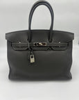 HMS Birkin 35 Togo Graphite Palladium Hardware