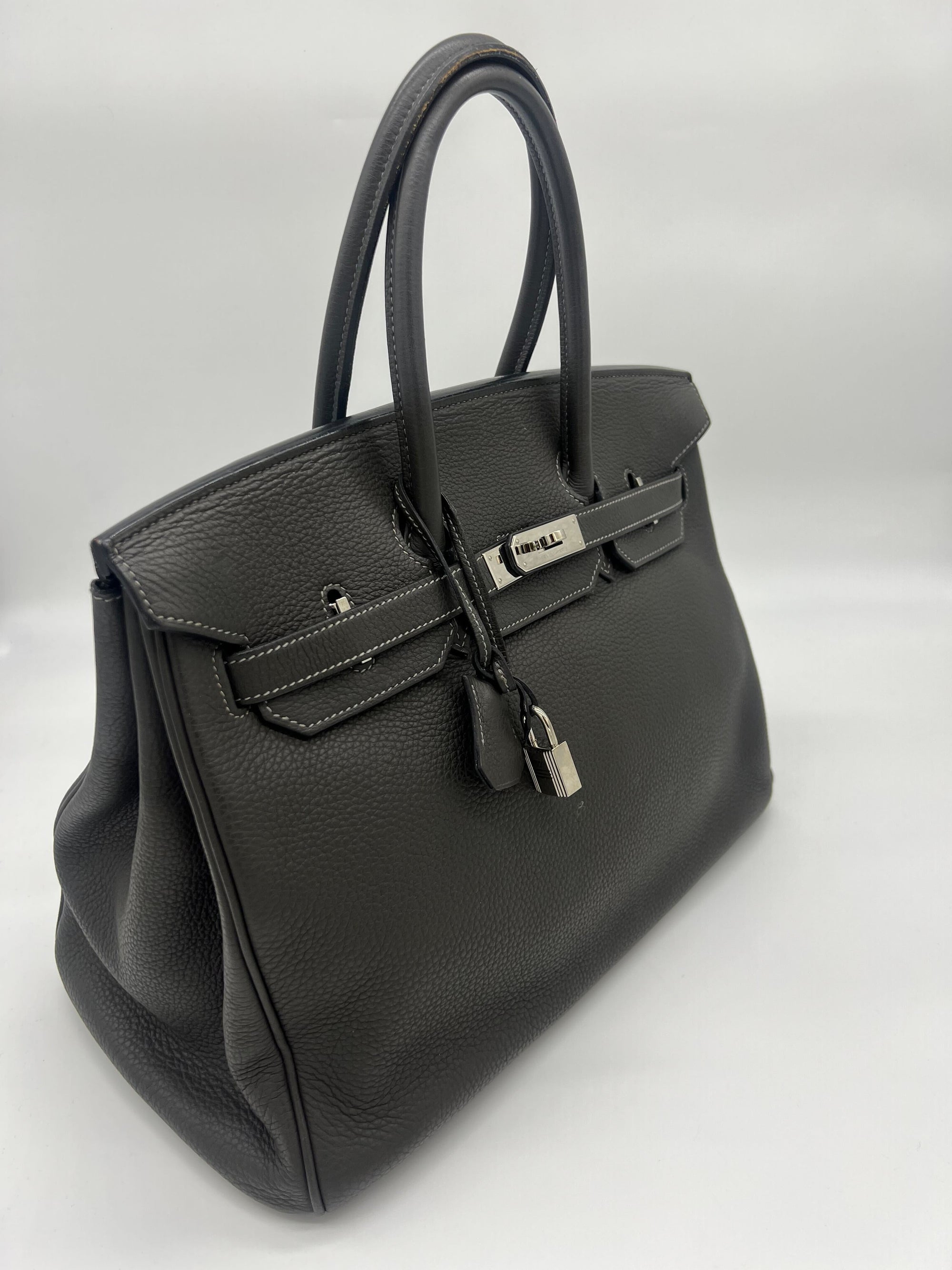 HMS Birkin 35 Togo Graphite Palladium Hardware