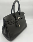 HMS Birkin 35 Togo Graphite Palladium Hardware