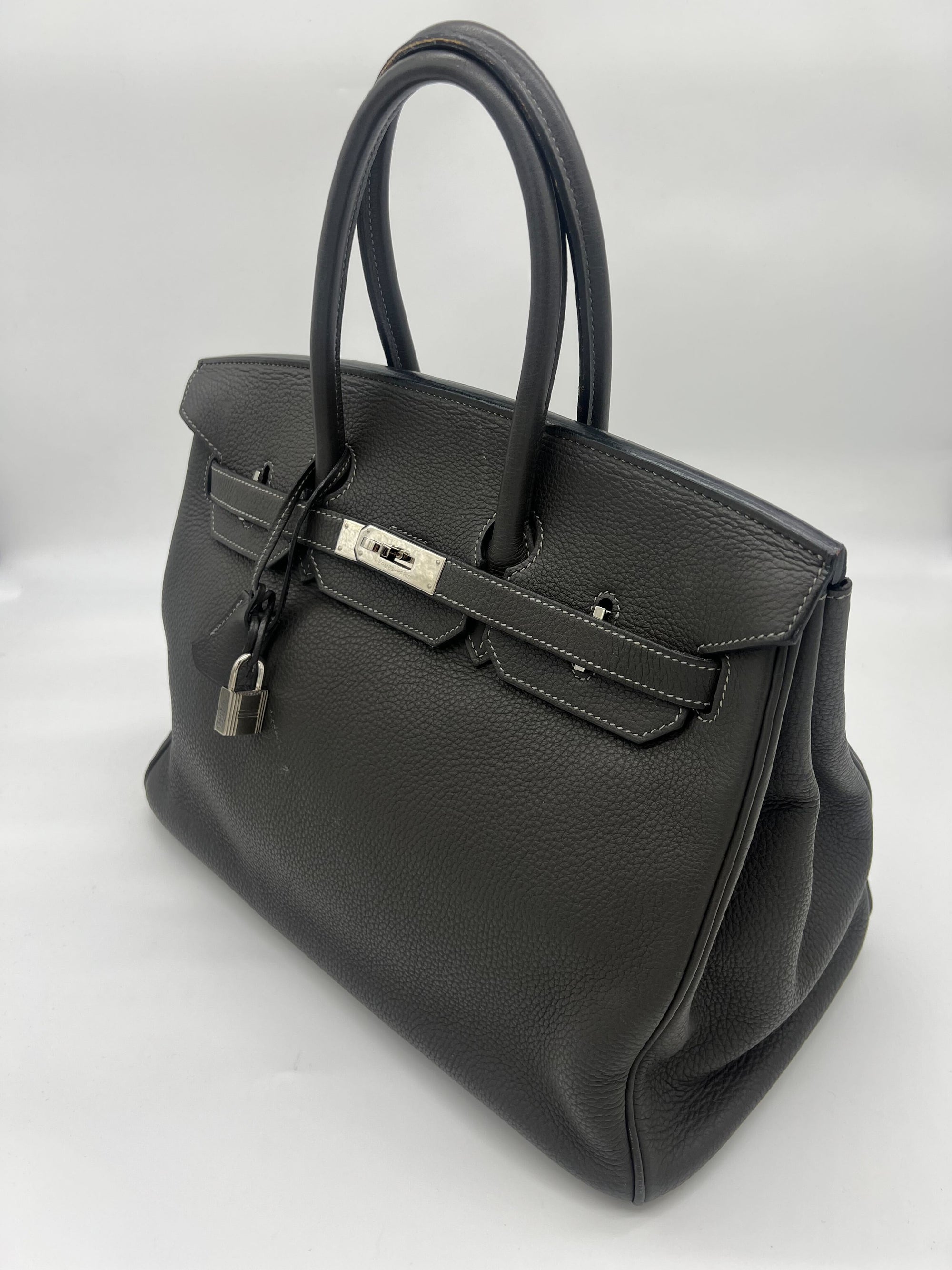 HMS Birkin 35 Togo Graphite Palladium Hardware