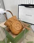 GC597 GCCI Blondie Mini Bucket Bag / 5.9"W x 7.5"H x 3.1"D