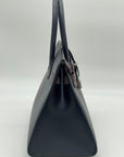 HMS Birkin 30 Casaque Rouge Sellier / Bleu Indigo / Rose Texas Epsom