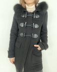 BBERRY "BlackWELL" Hooded Duffle Coat With Detachable Trim - Size UK 8 / US 6 / GER 36
