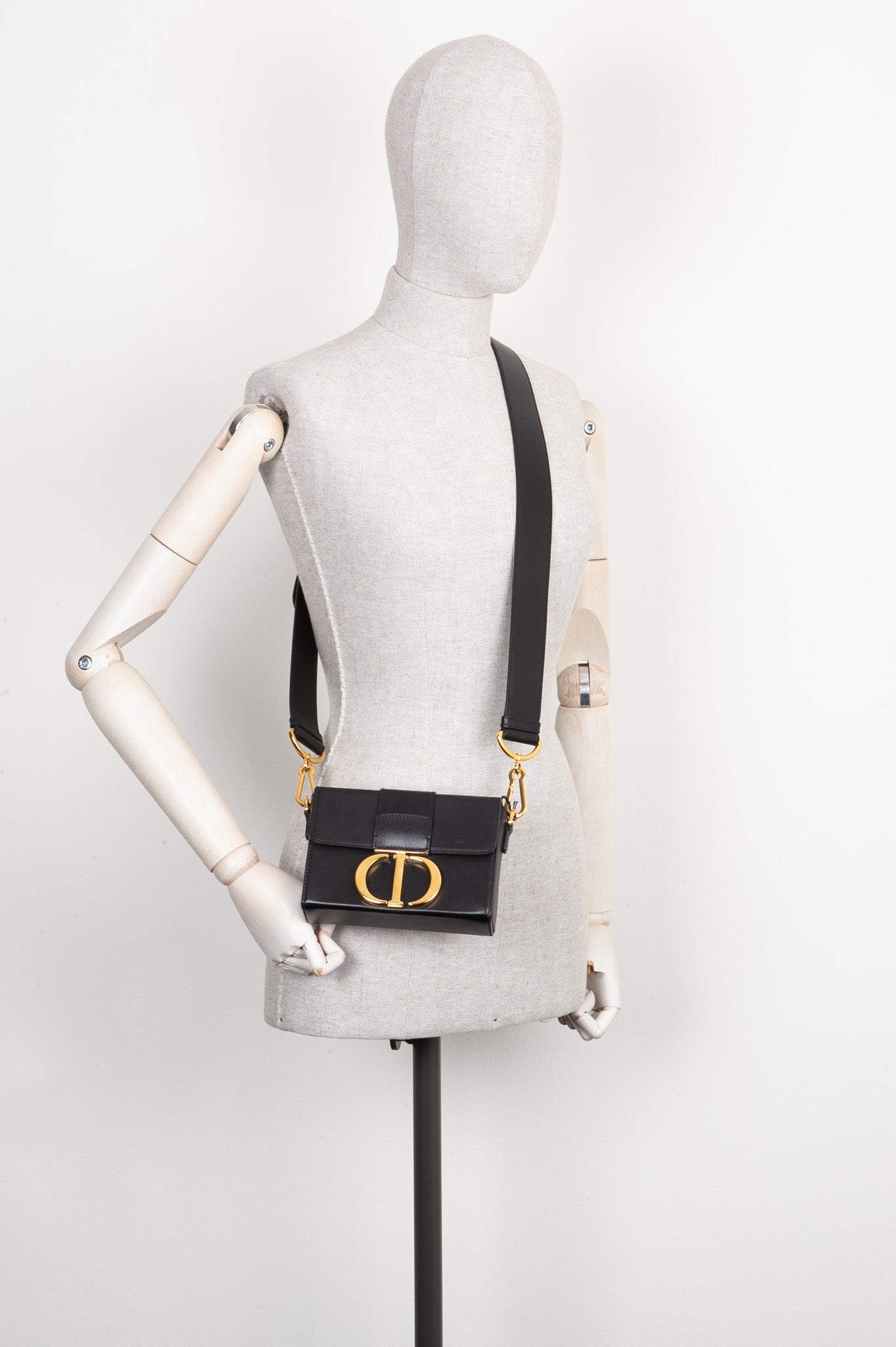 CHRISTIAN D1OR 30 Montaigne Box Bag Black