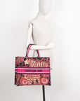 CHRISTIAN D1OR Book Tote Large Tiger Pink