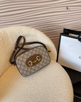 GC601 GCCI Horsebit 1955 Small Shoulder Bag / 7.9"W x 5.1"H x 2.4"D