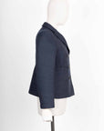 CHRISTIAN D1OR Bar Jacket with Oblique Lining Blue