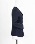 CHRISTIAN D1OR 30 Montaigne Bar Jacket Knit Wool Navy