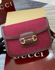 GC667 GCCI Horsebit 1955 Small Shoulder Bag / HIGHEST QUALITY VERSION /  9.8"W x 7"H x 3.1"D
