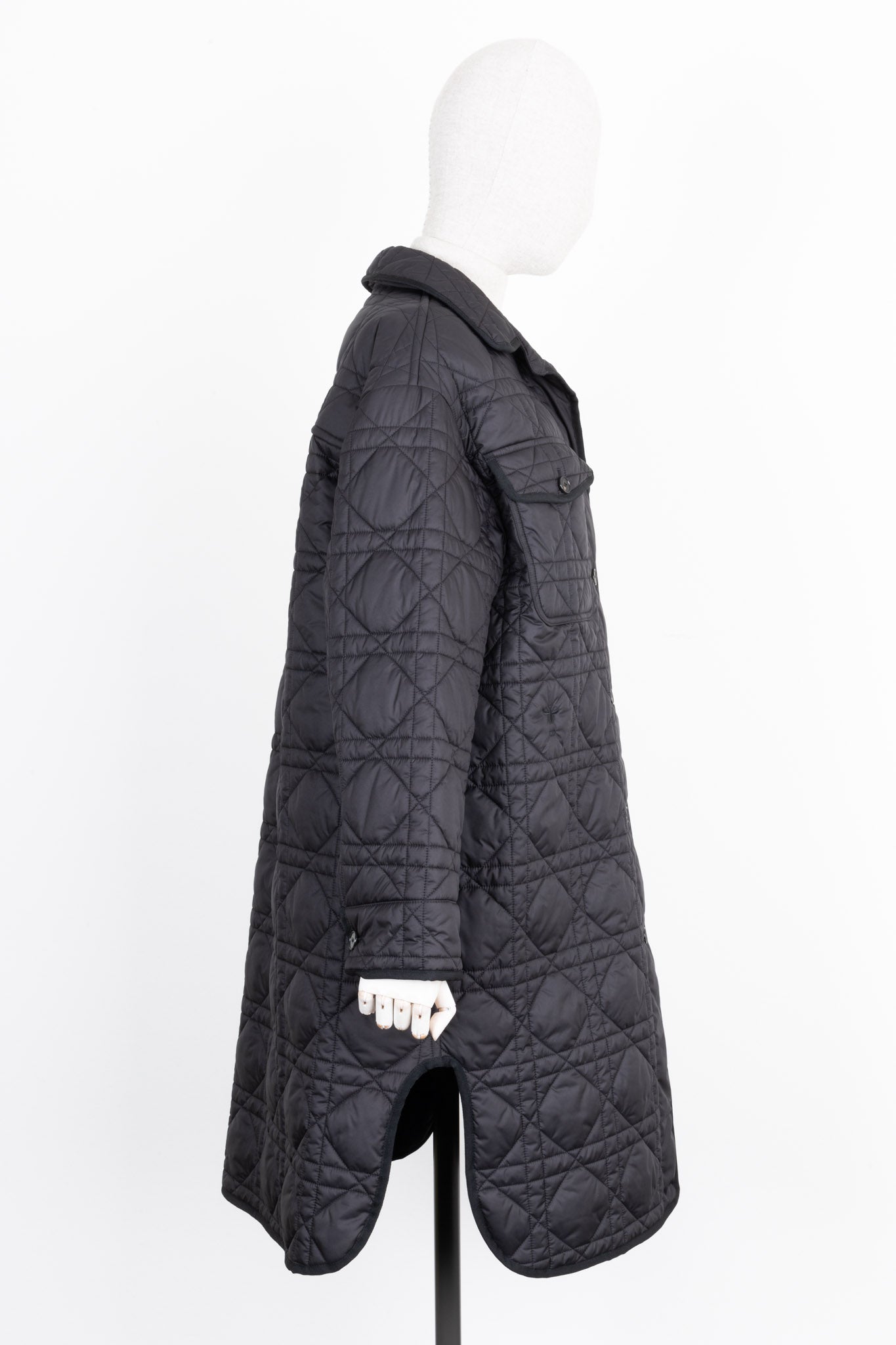 CHRISTIAN D1OR Cannage Coat Black
