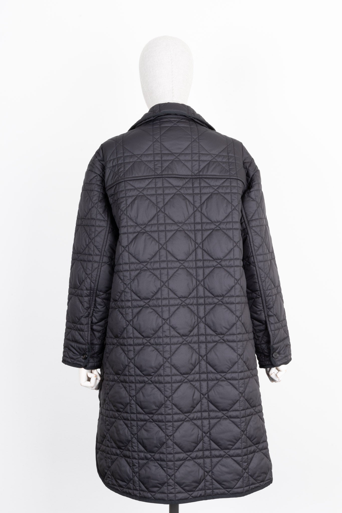 CHRISTIAN D1OR Cannage Coat Black