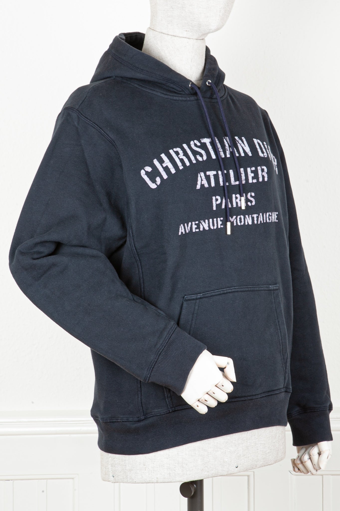 CHRISTIAN D1OR Atelier Hooded Sweatshirt Blue