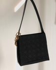 Christian D1OR Cannage Nylon Shoulder bag Black Vintage spxywa