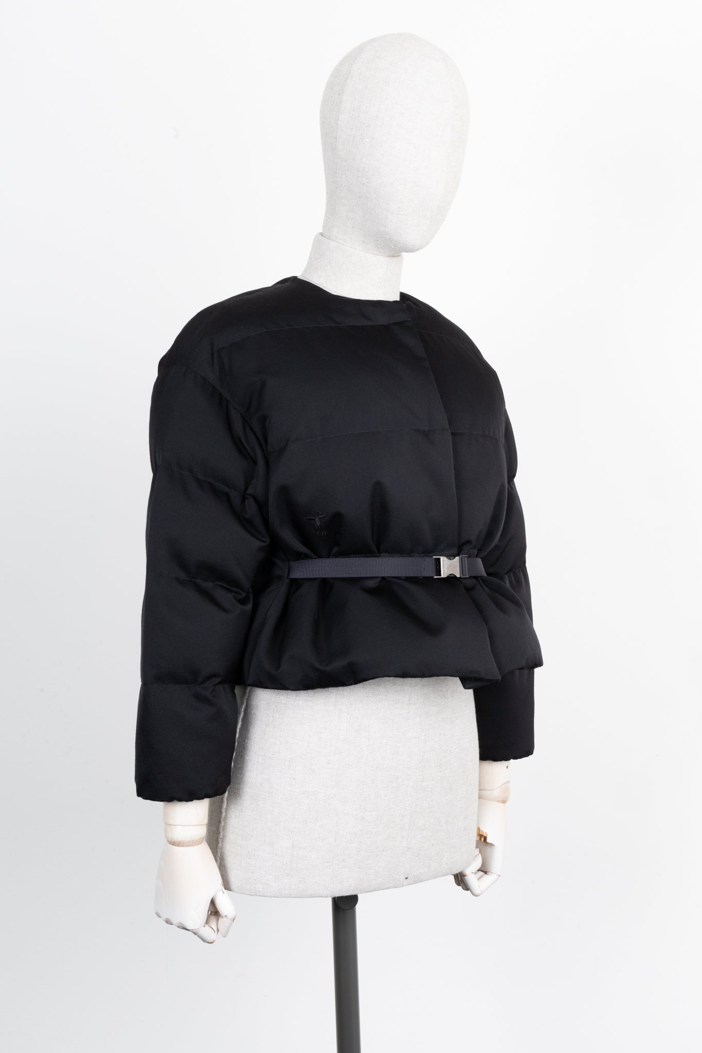 CHRISTIAN D1OR ALPS Puffer Jacket with Belt Black