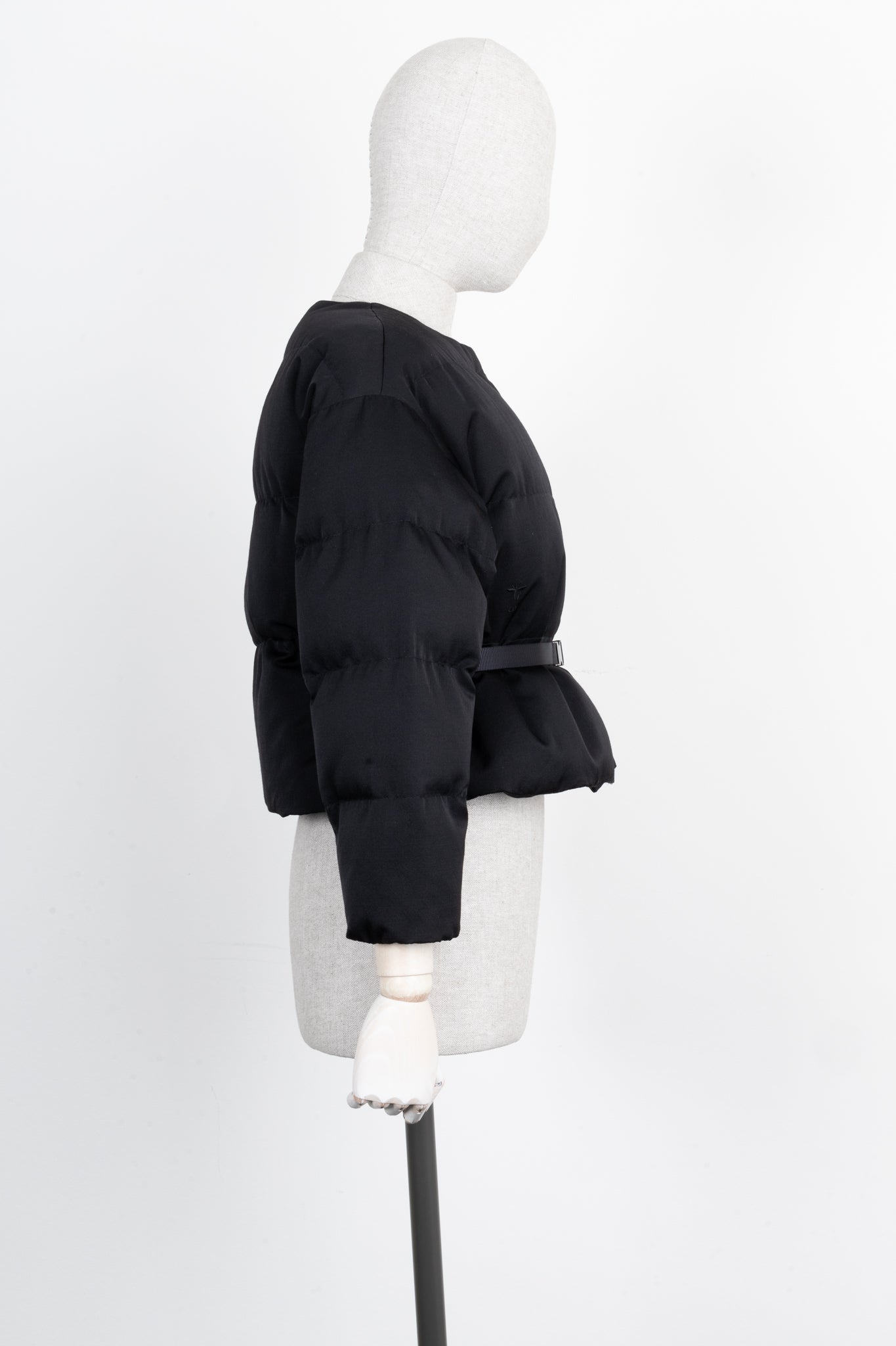 CHRISTIAN D1OR ALPS Puffer Jacket with Belt Black